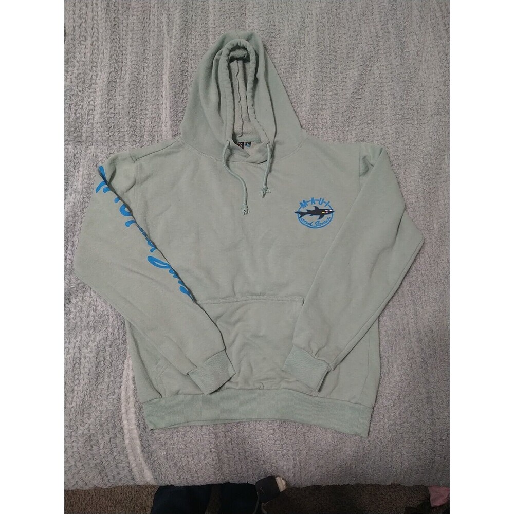 Maui & Sons Logo Hoodie Green Size Small